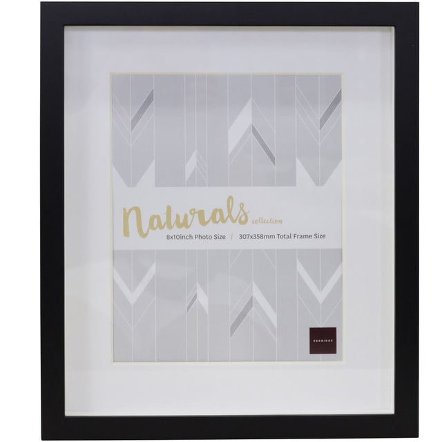 Black 8x10 photo boxed frame made from regrowth timber, part of the Kerridge Naturals Collection.