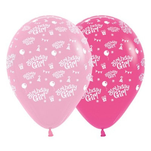 Vibrant 30cm bubblegum pink and fuchsia latex balloons, perfect for birthday parties, pack of 25.