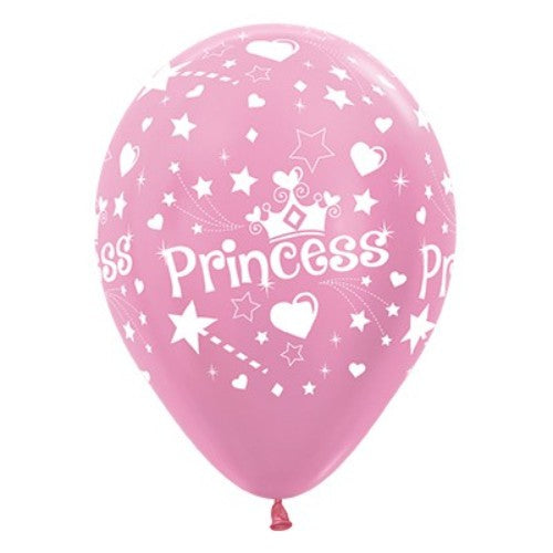 30cm pearl pink satin latex balloons, pack of 25, perfect for princess-themed parties and events, adding elegance to decor.