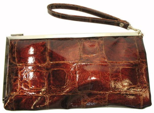 Elegant brown evening bag with ample space for essentials, perfect for sophisticated occasions and versatile styling.