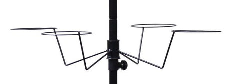 Additional hat level in black with four rings for organizing and displaying various hat types stylishly.