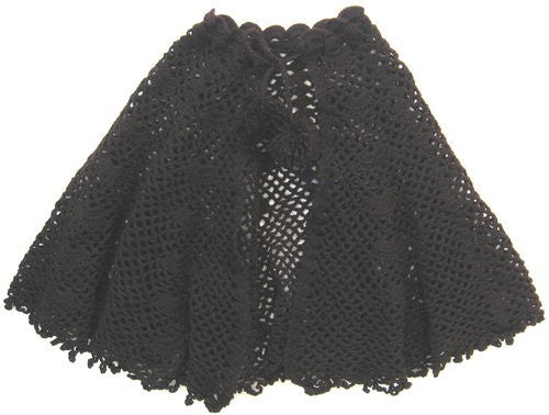 Chic Chocolate crochet poncho with front fastening, perfect for layering in cooler weather. Ideal for any casual outing.
