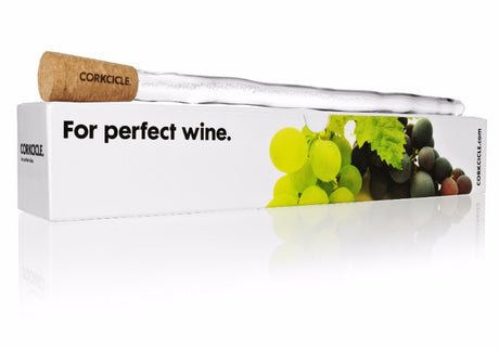 Elegant Corkcicle Wine Cooler with non-toxic freeze gel for perfectly chilled wine, ideal for any occasion.