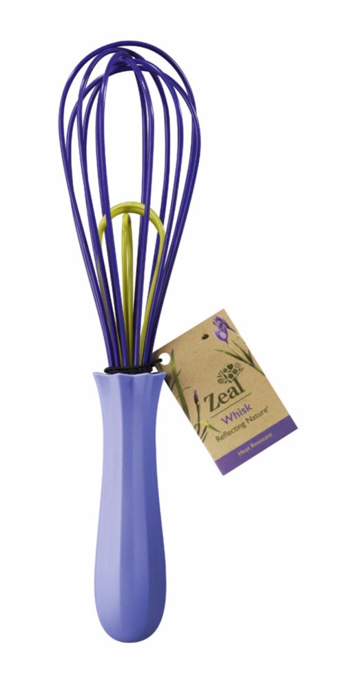 Crocus Whisk by ZEAL with double-action design and silicone-coated wires, ideal for gentle whisking without scratches.