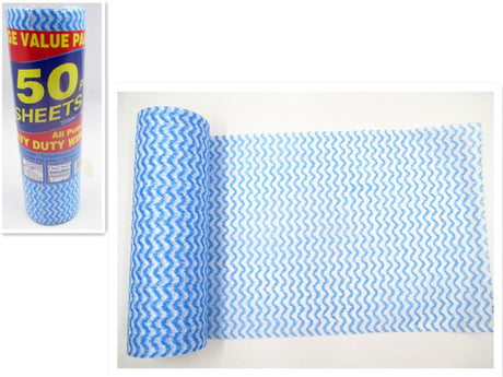 All-purpose cleaning wipes rolls, 30CM size, ideal for quick clean-ups on all surfaces, 50 sheets per roll, 3 rolls total.