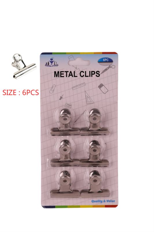 Metal clips in 38mm size, 12 packs of 6 sturdy clips each for secure paper organization in office, school, or home use.