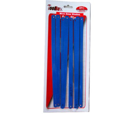 Hacksaw blades set of 24, 30cm long, designed for efficient cutting of metal, plastic, and wood in DIY and professional tasks.
