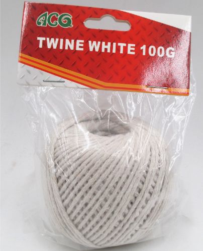 Set of 12 white twine rolls, each 100g, perfect for crafts, gardening, and DIY projects, adding elegance and reliability.
