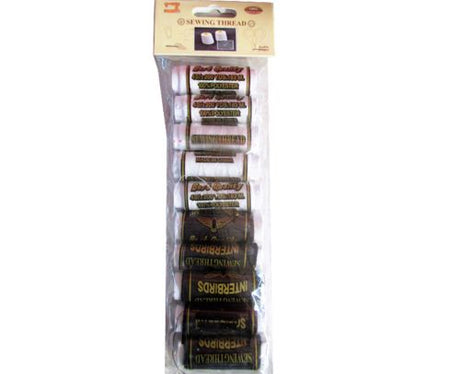 High-quality black and white sewing thread set of 40, perfect for various sewing projects and fabrics.