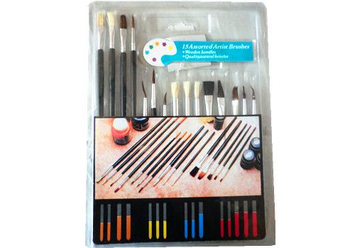 Set of 4 Artist Brushes, each 26cm long, crafted for precise control in various painting techniques and mediums.