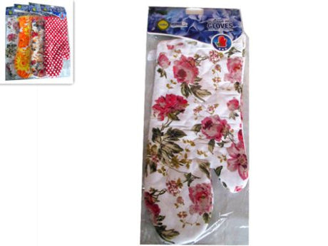 Set of 4 thick oven gloves (25cm) offering heat resistance, non-slip grip, and easy cleaning for safe cooking.