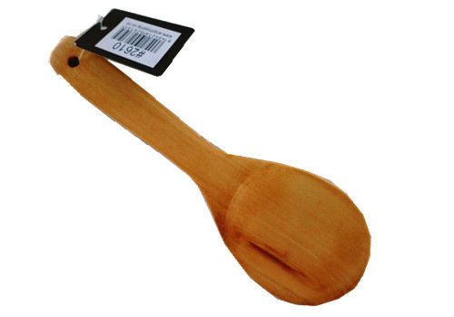 Set of 4 elegant 23cm wooden rice spoons, perfect for serving grains with ergonomic design and smooth finish.