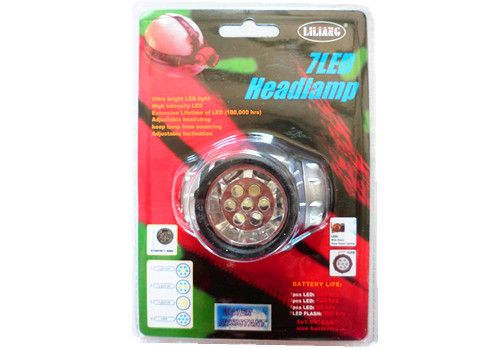 Portable headlamp with four lighting modes, adjustable strap, lightweight design, ideal for camping and emergencies.
