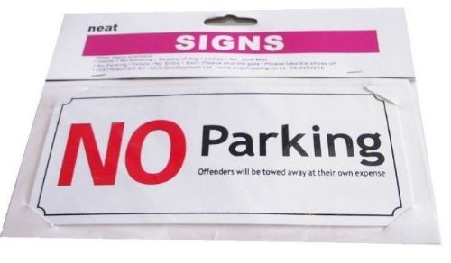 Set of 6 durable No Parking signs (20.2cm) for clear communication and effective parking management, suitable for all weather.