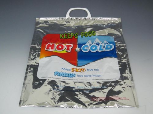 Set of 6 thermal foil bags, 41 x 49cm, keep food hot or cold, ideal for meals, snacks, and eco-friendly use.