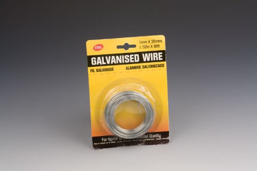 Set of 6 galvanized wire rolls, 1MM x 30M, rust-resistant, ideal for gardening, crafting, and outdoor projects.