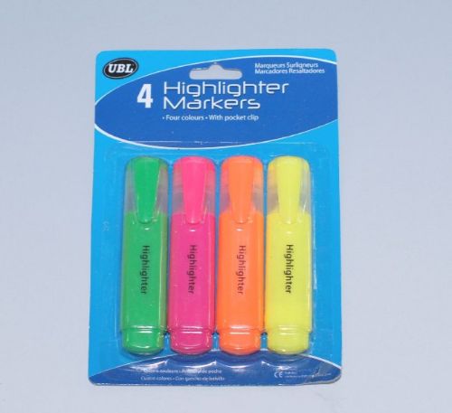 Large Highlighters With Clip (12pcs)
