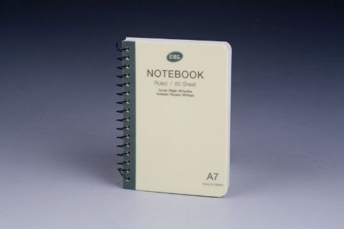 A set of 4 A7 spiral notebooks with colorful PP covers, perfect for jotting notes and organizing thoughts on the go.