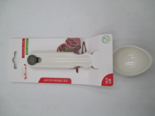 Premium 18.5cm stainless steel ice cream scoop, perfect for effortless serving of ice cream and frozen treats.