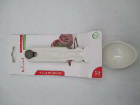 Premium 18.5cm stainless steel ice cream scoop, perfect for effortless serving of ice cream and frozen treats.