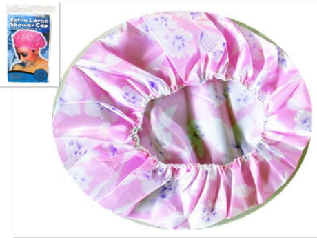 Vibrant set of 4 waterproof shower caps with elastic bands for secure fit, perfect for protecting all hair types stylishly.