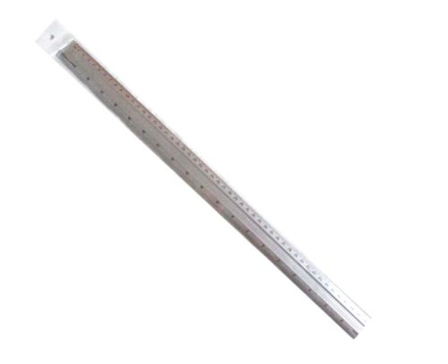 Set of 6 aluminium rulers, each 50cm long, designed for precision and durability in crafting and measurements.