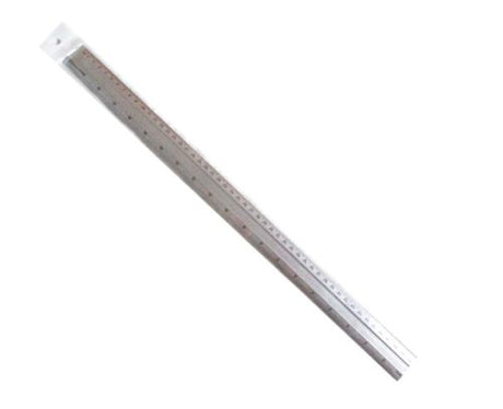 Set of 6 aluminium rulers, each 50cm long, designed for precision and durability in crafting and measurements.