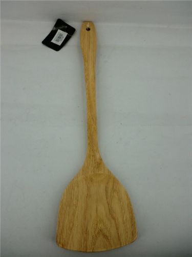 Set of 4 eco-friendly wooden spatulas (38cm) for flipping, stirring, and serving in the kitchen. Durable and easy to clean.