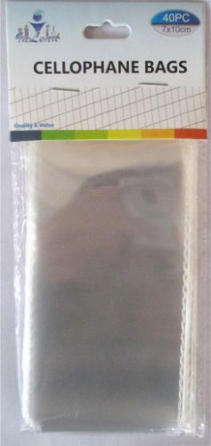 Crystal-clear cellophane bags, 10cm x 5cm, ideal for gift wrapping, crafts, and retail displays; 1200 units total.