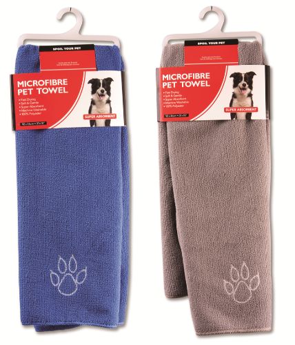 Pet Towel - Microfibre 92cm (Set Of 3 Assorted)