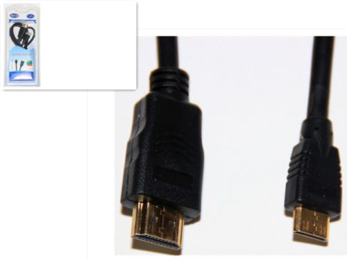 Premium 1.5M HDMI Mini to HDMI cable for superior audio/video quality, ideal for connecting devices to larger displays.