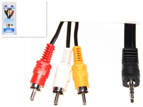High-quality 1.5m RCA audio cable for superior sound, ideal for connecting TVs, DVD players, and stereo systems.