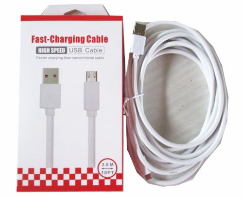 High-performance 3m Micro USB cable for Samsung devices, ensuring fast charging and reliable data transfer.