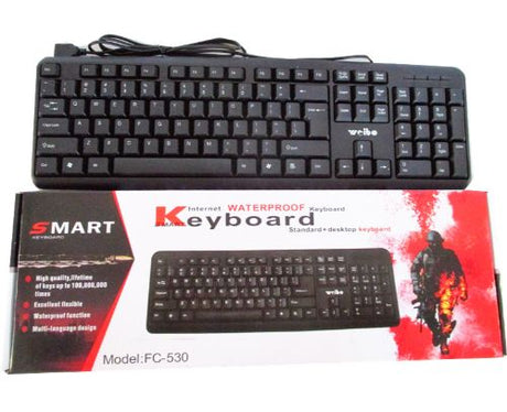 Wired Keyboard with waterproof design, multi-language support, and responsive keys for reliable performance and durability.