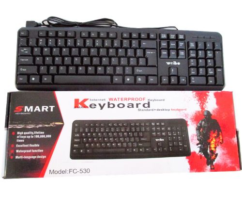 Wired Keyboard with waterproof design, multi-language support, and responsive keys for reliable performance and durability.