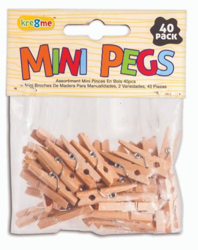 Mini wooden craft pegs for DIY projects, ideal for scrapbooking and decor; pack of 120 versatile, durable pegs.