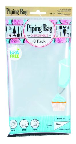 Three BPA-free piping bags, 28 x 41CM, ideal for decorators seeking precision in baking creations.