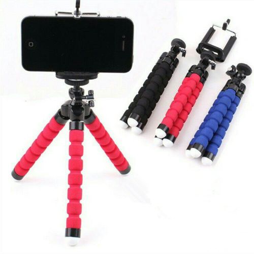 Phone and camera holder stand, 15cm height, lightweight with assorted colors for stable photography and video recording.