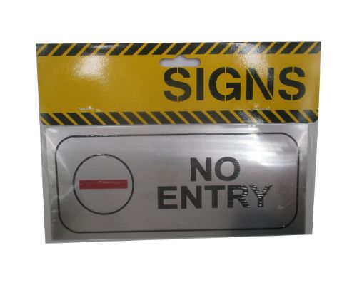 Set of 2 durable metal "No Entry" signs (20cm) for clear access restriction, ideal for homes and businesses.