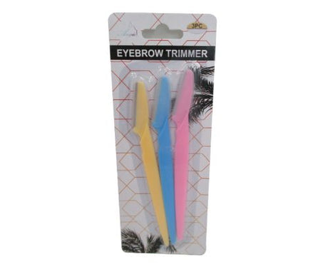 Set of 3 precision eyebrow trimmers with ergonomic grips for effortless shaping and grooming at home or on-the-go.