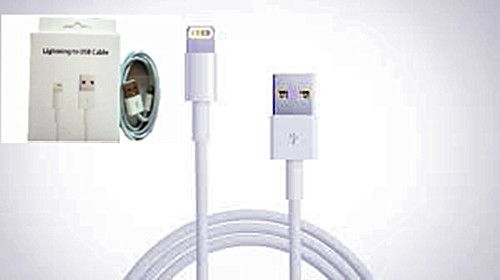 Set of 4 durable 90cm USB charge cables for iPhone, featuring fast charging and a tangle-free nylon braided design.
