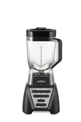 Sleek black Sunbeam Two Way Blender with 2L Tritan jug, 7 functions, and unique two-way spinning action for smooth blending.