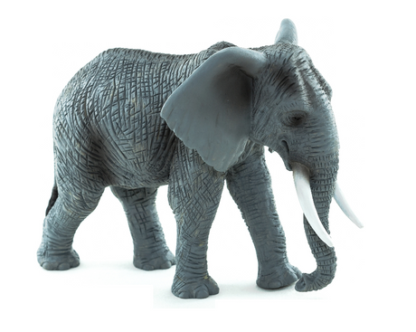 Realistic African Elephant figurine from Animal Planet, crafted from non-toxic PVC, perfect for collectors and kids aged 3+.