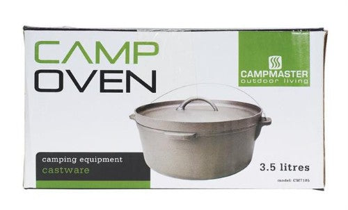 Campmaster 3.5L Dutch Cast Iron Lip Type Camp Oven