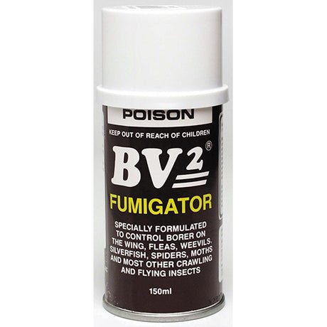 BV2 Bug Bomb Insecticide 150ml, a powerful spray for effective pest control, safe for homes with pets and children.