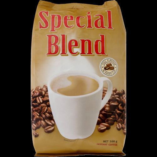 Rich aroma and bold flavor of Special Blend Instant Coffee Powder 500g, ideal for quick, quality coffee preparation.