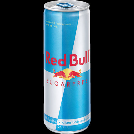 Red Bull Sugar Free Energy Drink 24-pack, energizing without sugar, with caffeine, taurine, and vitamins for active lifestyles.