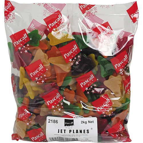 Chewy Pascall Delta Planes Candy 2000g, colorful and fruity, perfect for sharing and nostalgic treats for all occasions.