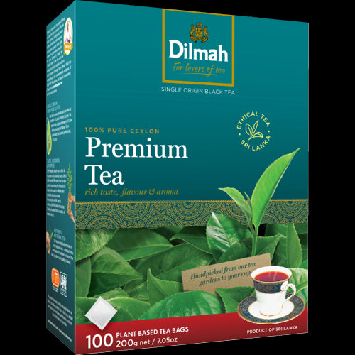 Dilmah Premium Biodegradable Tea Bags 100pk, eco-friendly, ethically sourced, rich in antioxidants for a delightful tea experience.