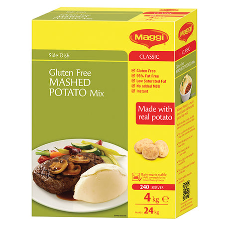 Maggi Instant Potato Mix Mashed 4kg, ideal for quick, creamy mashed potatoes; just add water or milk for a tasty side dish.